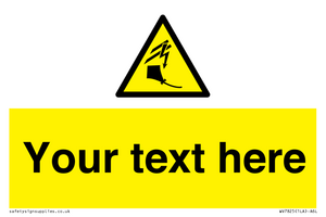 Custom warning kite flying near powerlines